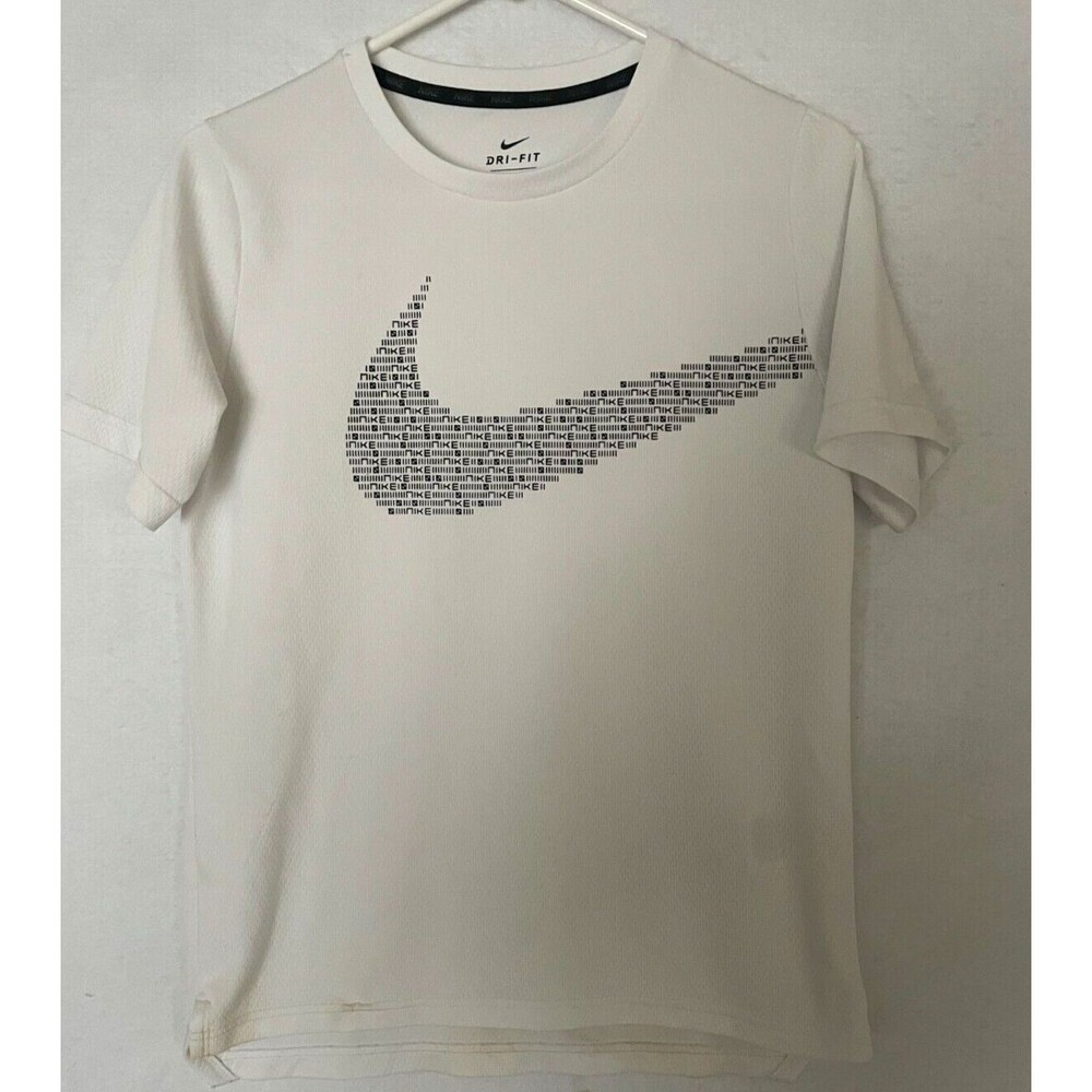 Nike Dri-Fit Sports T-Shirt Women's Sz XL White Short Sleeve Swoosh